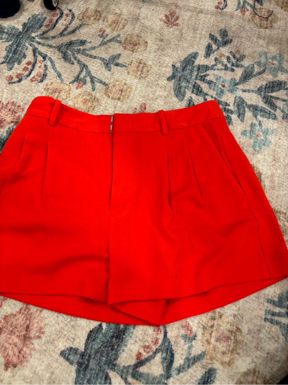Madewell Bright Red Tailored High-Waist Shorts